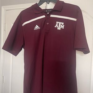 Men’s Texas A&M branded maroon team polo